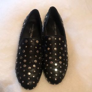 Kenneth Cole Studded Black Flats